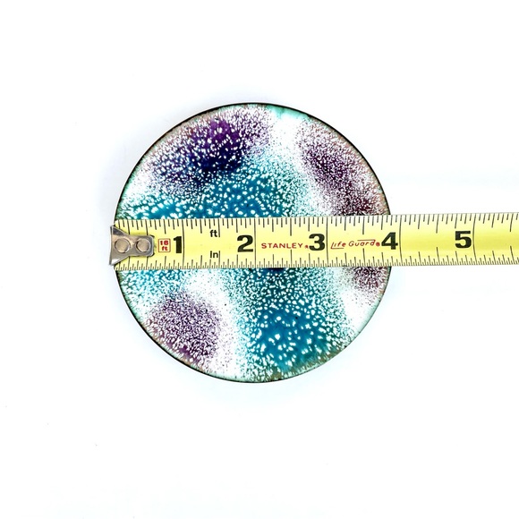 Vintage Enamelled Copper Trinket Dish - Picture 14 of 15